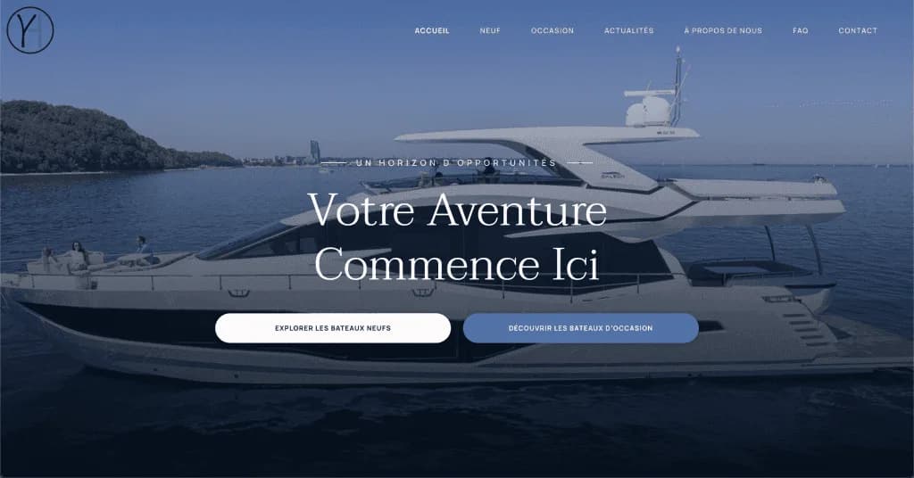 Website Yachting Horizon — built by Agence Zen