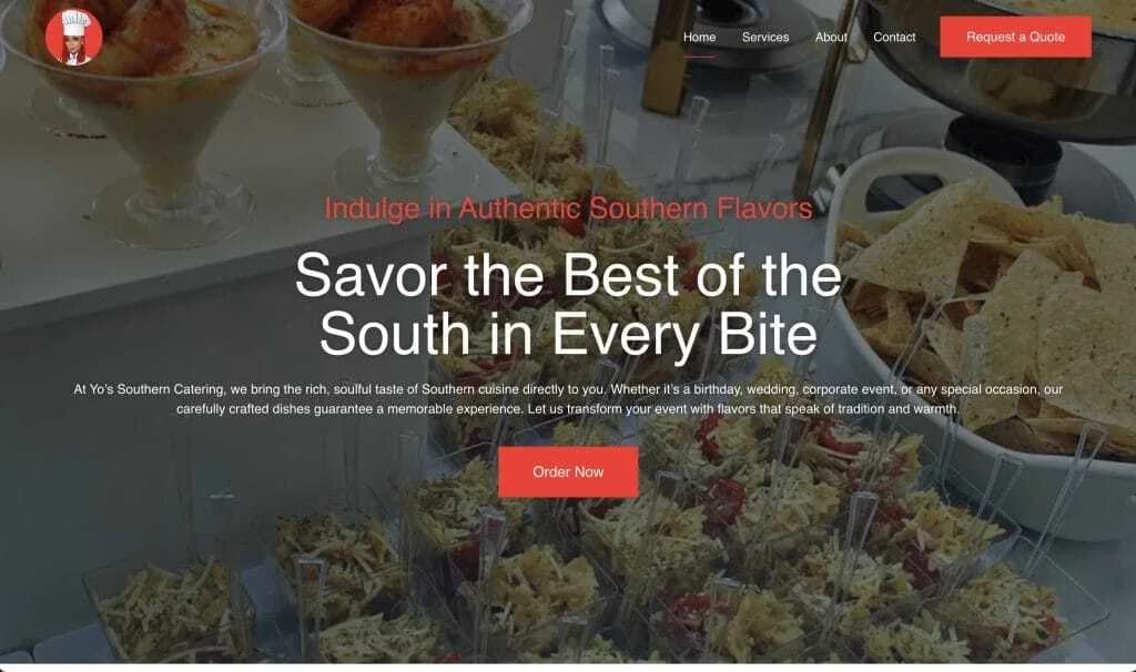 Website Yos Southern Catering — built by Agence Zen
