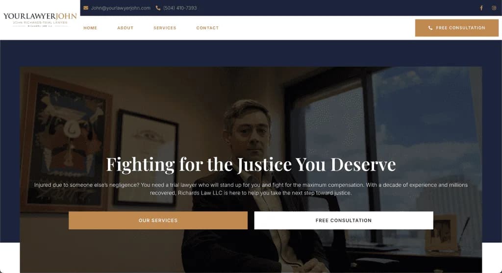 Website Richards Law — built by Agence Zen